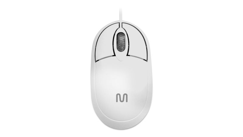 MOUSE COM FIO CLASSIC 1200DPI MO302 BRANCO MULTILASER