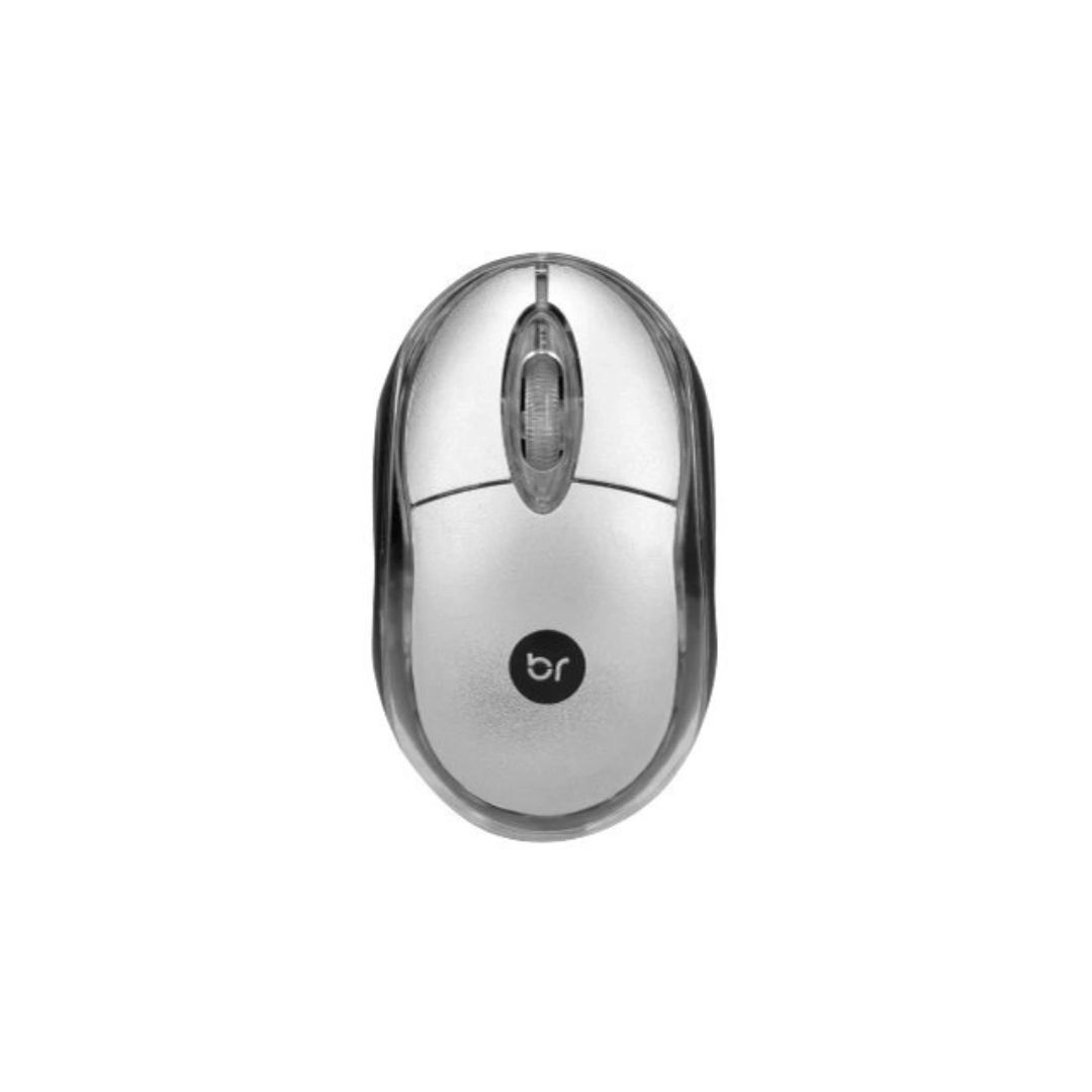 MOUSE COM FIO OFFICE STANDARD 800DPI PRATA BRIGHT