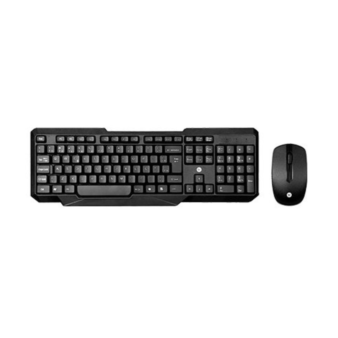 KIT TECLADO E MOUSE WIRELESS SEM FIO 1000DPI PRETO BRIGHT