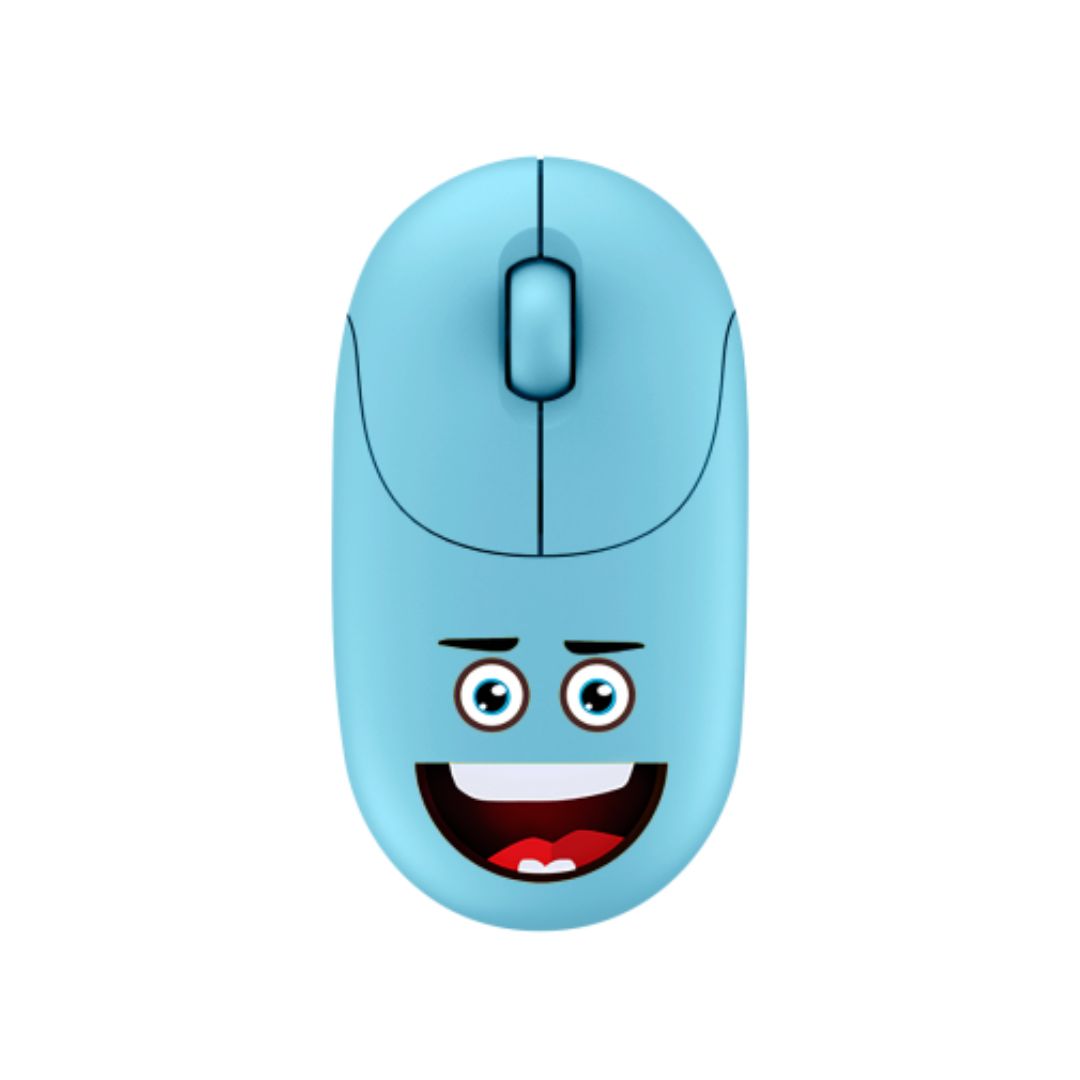 MOUSE SEM FIO WIRELESS EMOJI KIDS KMS002 AZUL BRIGHT