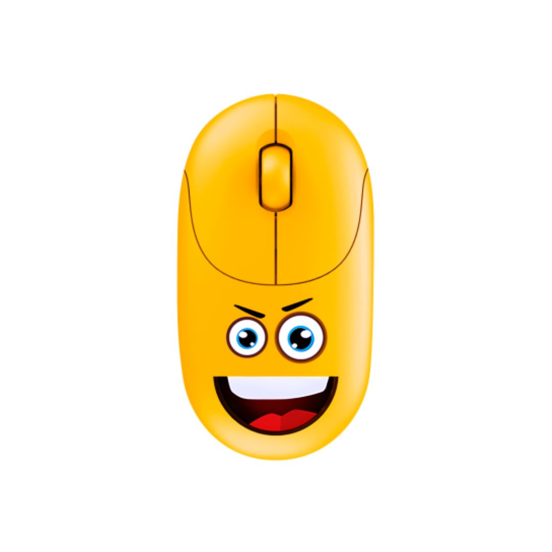 MOUSE SEM FIO WIRELESS EMOJI KIDS KMS003 AMARELO BRIGHT