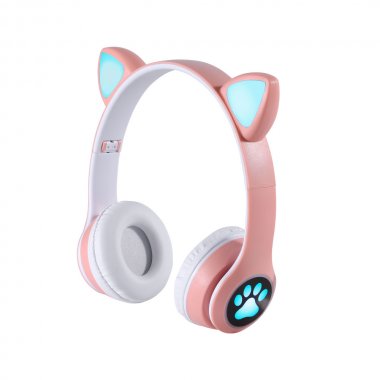 FONE DE OUVIDO HEADSET KIDS CAT BLUETOOTH KHP003 ROSA BRIGHT