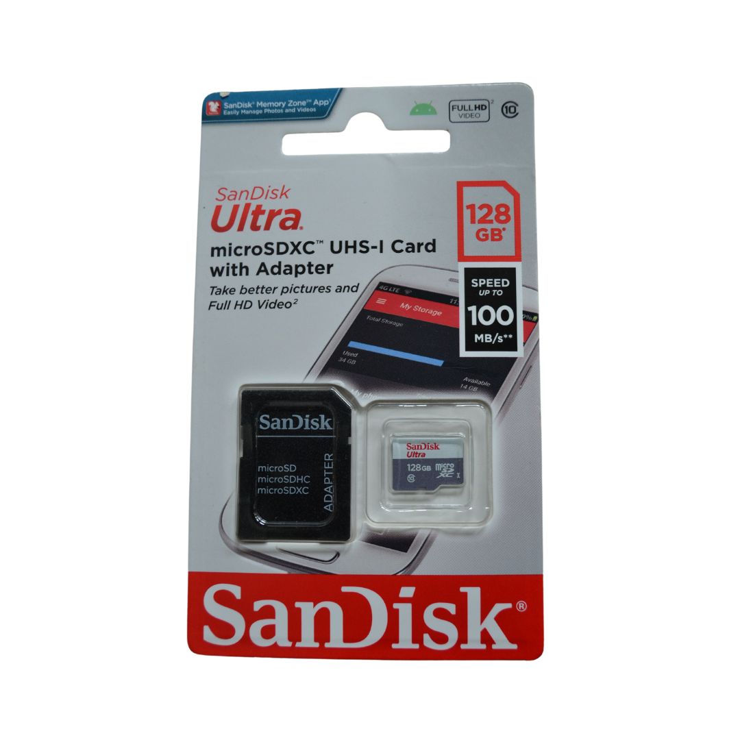 CARTAO DE MEMORIA ULTRA 128GB MICRO SD PRETO SANDISK