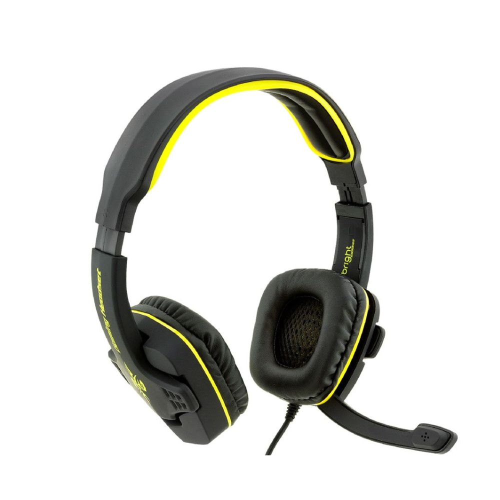 FONE DE OUVIDO HEADSET GAMER 7.1 USB C/ MICROFONE 0354 PRETO/AMARELO BRIGHT