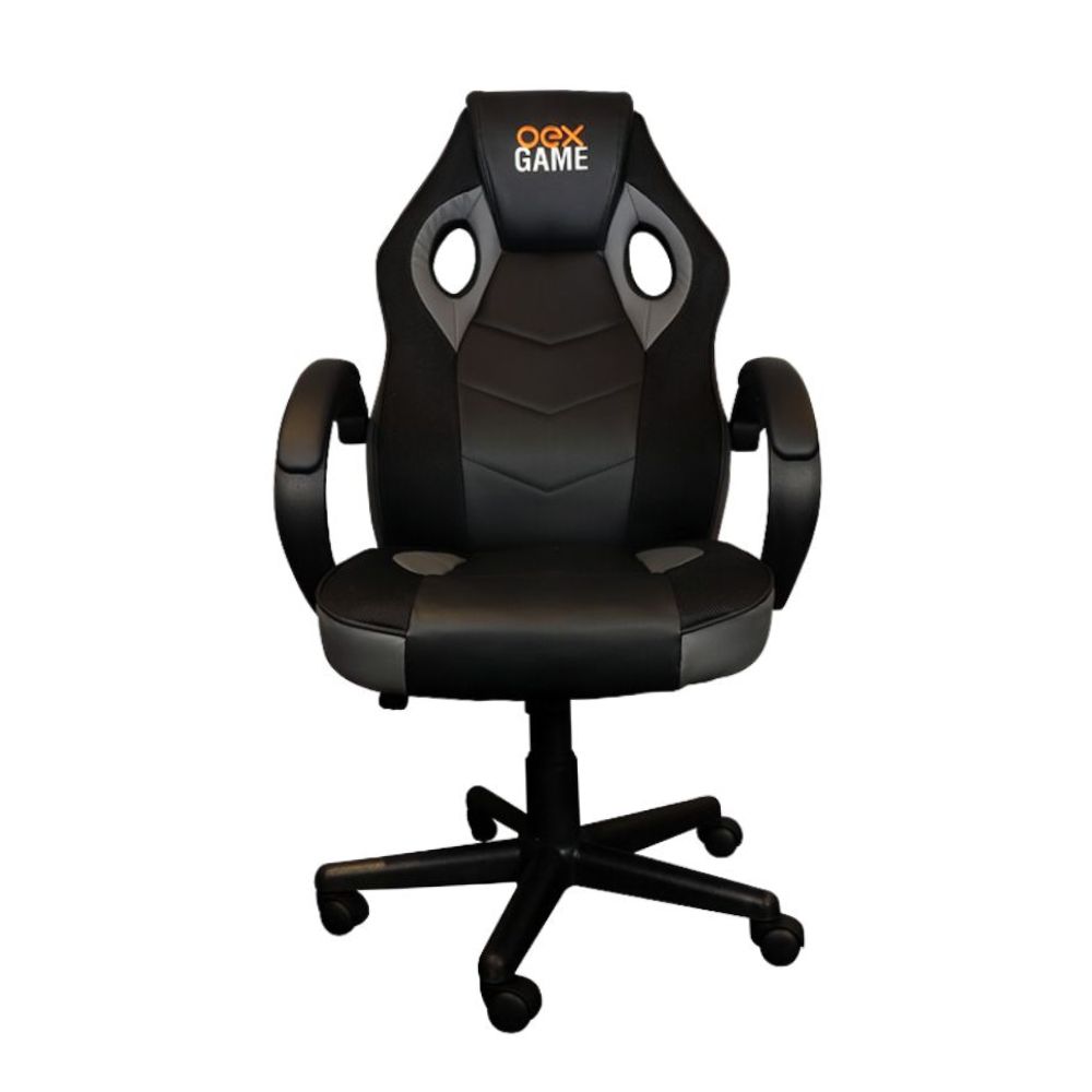 CADEIRA GAMER GC200 PRETO/CINZA OEX