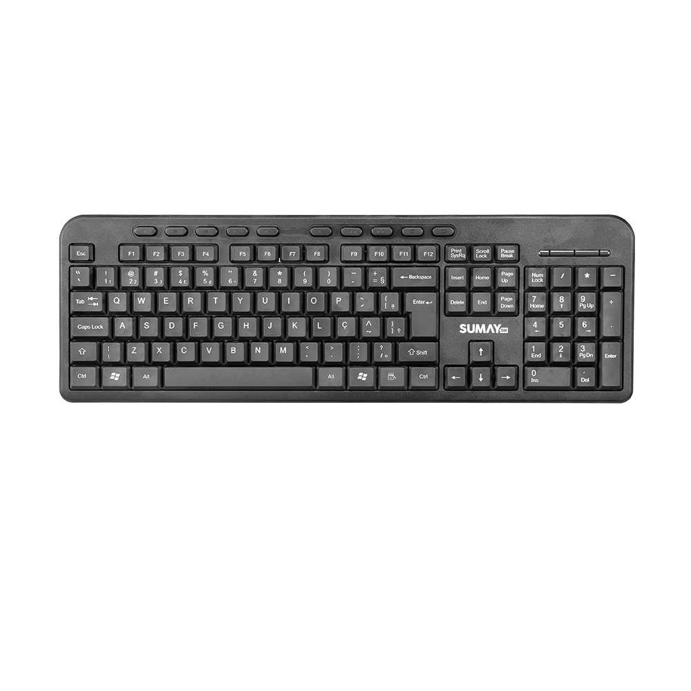 TECLADO USB MULTIMIDIA STANDARD TM1306 PRETO SUMAY