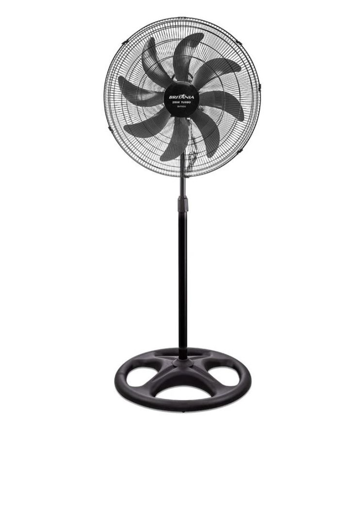 VENTILADOR DE COLUNA MAXX FORCE TURBO 215W 8P 60CM 220V BVT650 PRETO BRITANIA