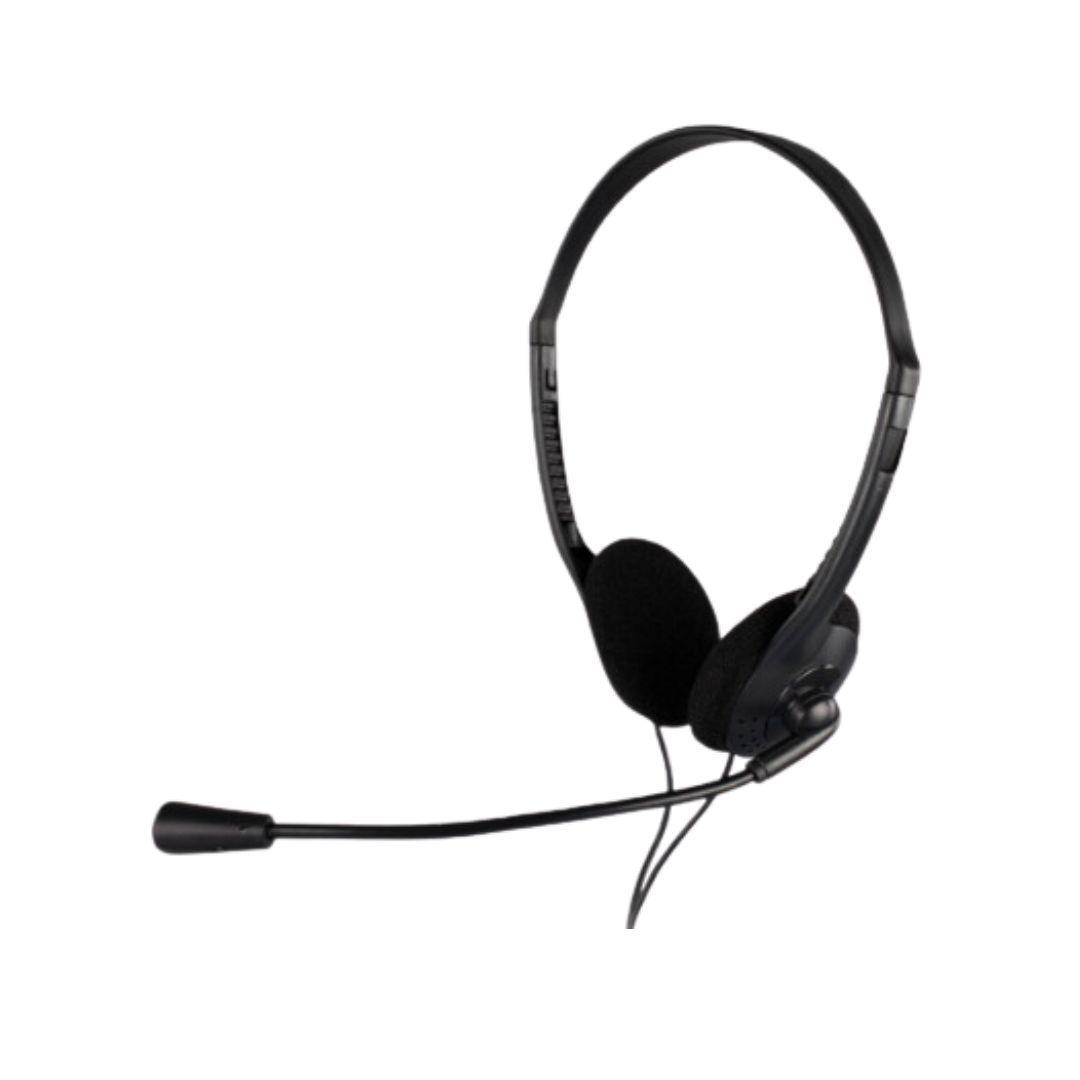 FONE DE OUVIDO HEADSET P2 C/ MICROFONE OFFICE F-024 PRETO HOOPSON