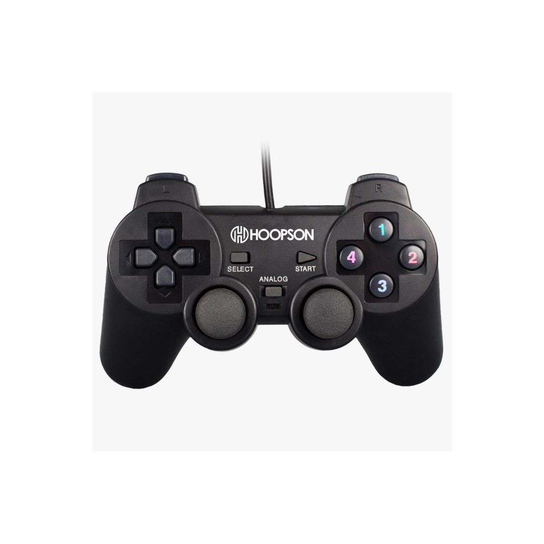 JOYSTICK GAMER USB C/ FIO P/ PC DUAL SHOCK VG-018 PRETO HOOPSON