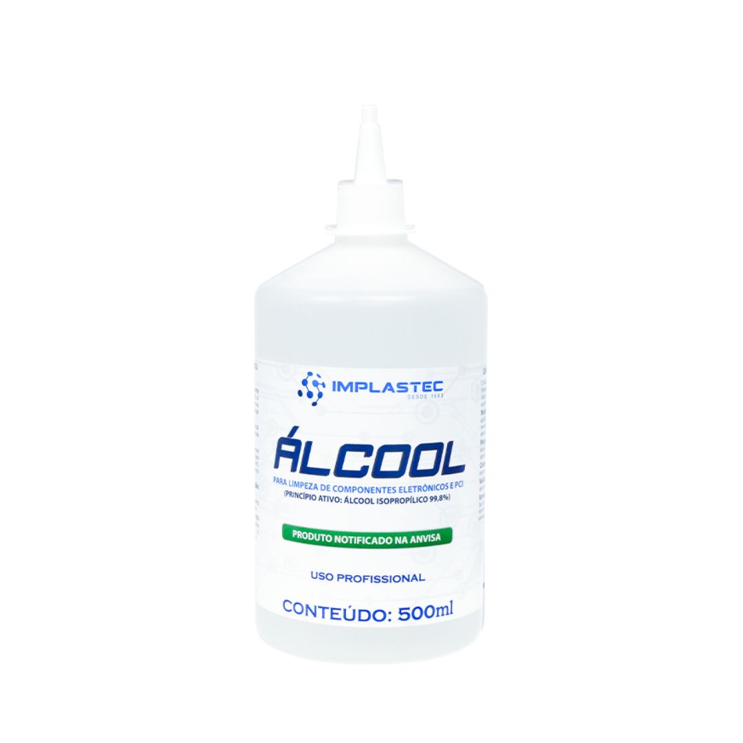 ALCOOL PARA LIMPEZA ELETRONICA 500ML C/BICO IMPLASTEC