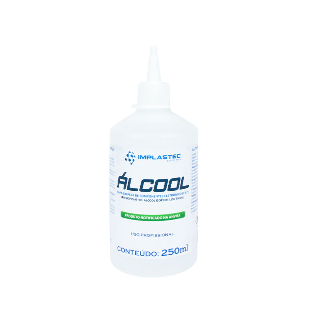 ALCOOL PARA LIMPEZA ELETRONICA 250ML C/BICO IMPLASTEC