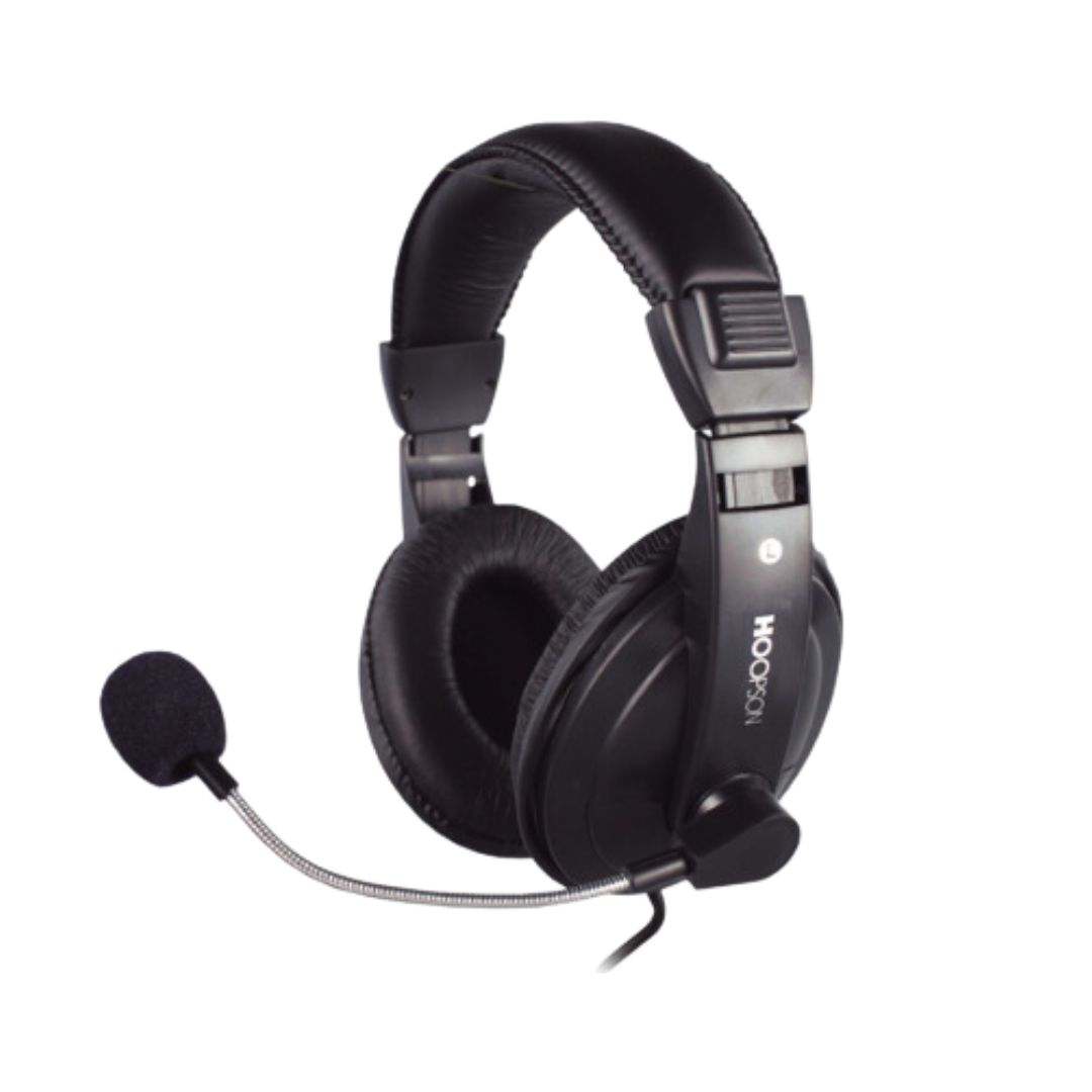 FONE DE OUVIDO HEADSET P2 C/ MICROFONE CABO 2,4M F-014 PRETO HOOPSON