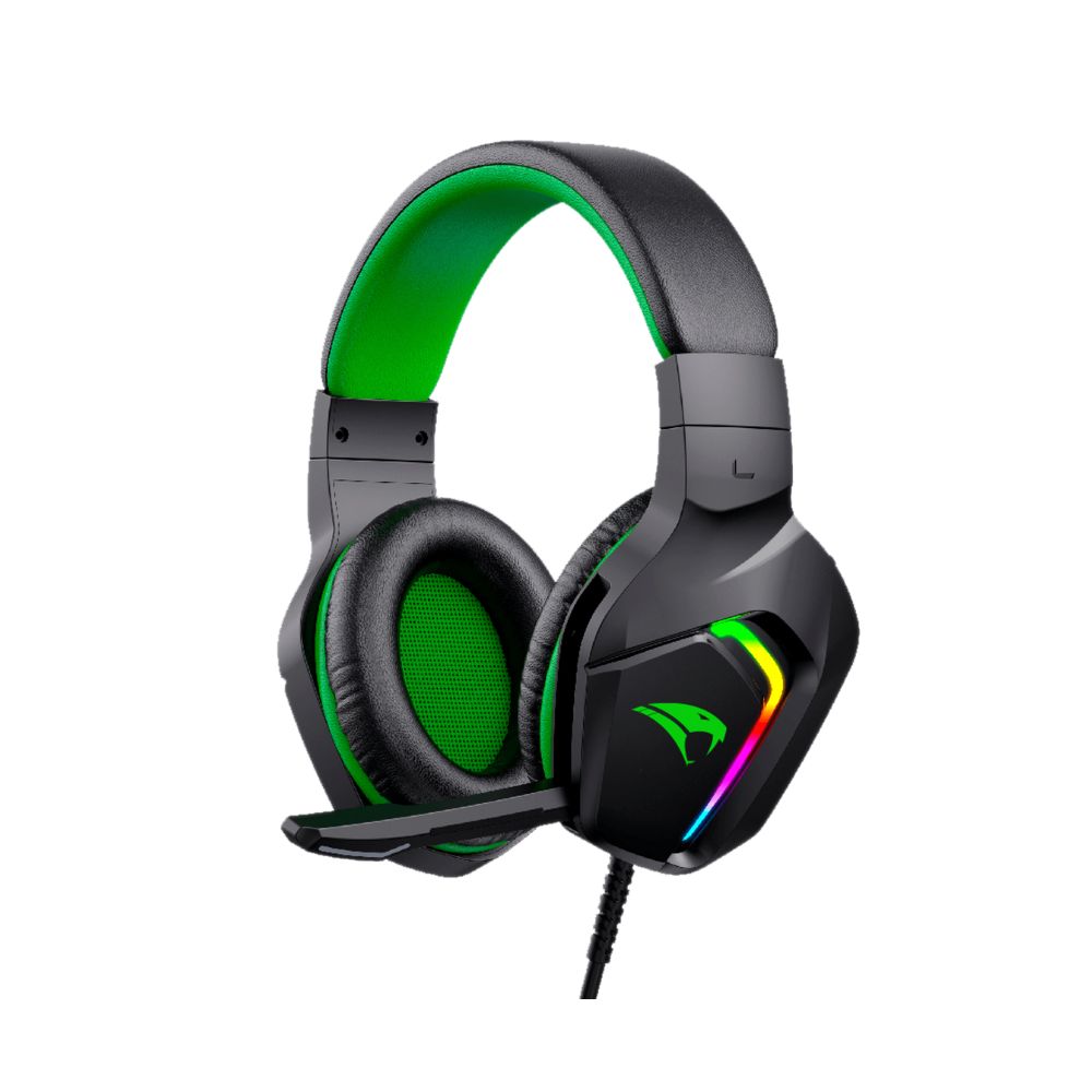 FONE DE OUVIDO HEADSET GAMER USB C/ MICROFONE NAJA PRETO/VERDE VIPER PRO