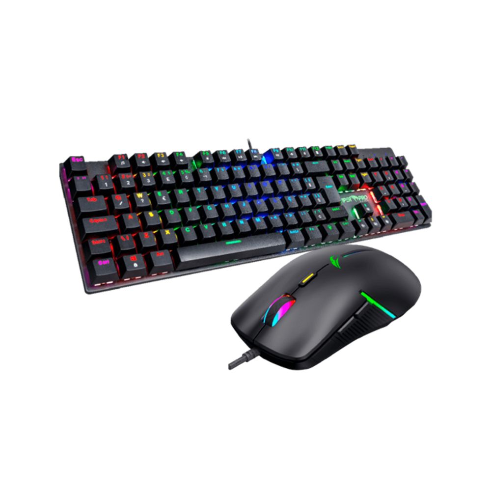 KIT GAMER TECLADO MECANICO E MOUSE USB 800/1200/1400/4800/6400/20000DPI MAMBA VIPER PRO