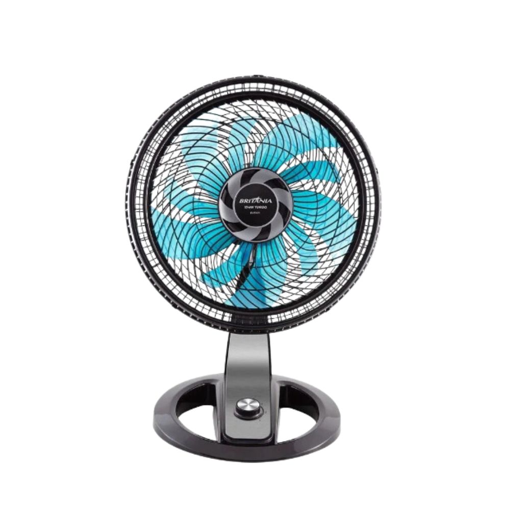 VENTILADOR DE MESA/PAREDE 2 EM 1 MAXX FORCE 174W 10P 40CM 127V BTV491 PRETO/AZUL BRITANIA