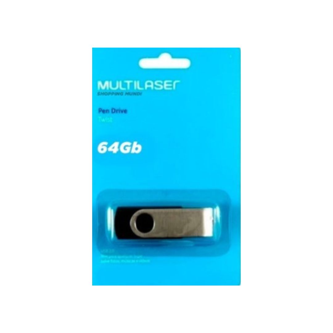 PEN DRIVE 64GB PD590 PRETO MULTILASER