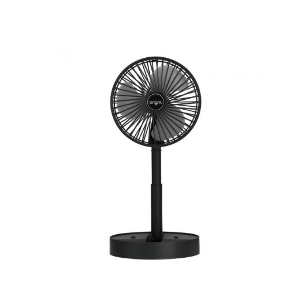 VENTILADOR PORTATIL RECARREGAVEL C/ AJUSTE DE ALTURA VN003 PRETO BRIGHT