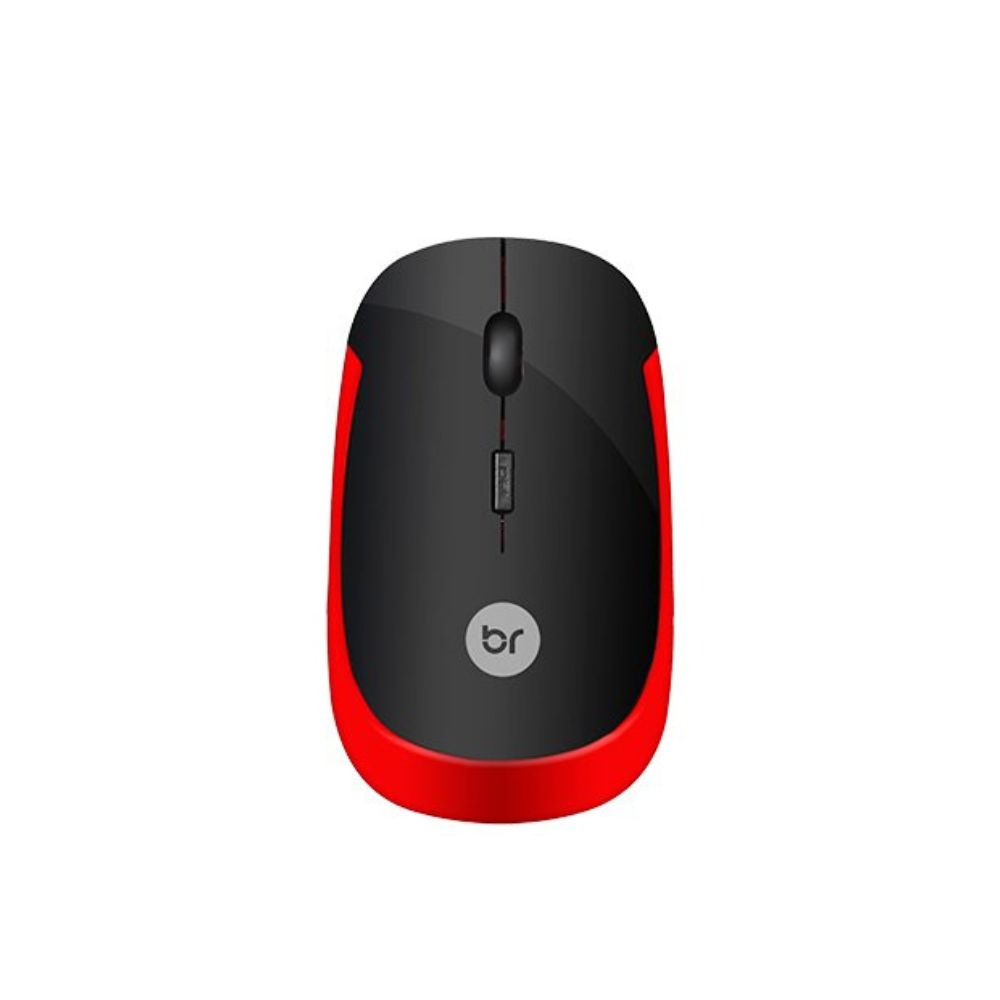 MOUSE COM FIO RETRATIL USB MINI 800DPI PRETO/VERMELHO 0180 BRIGHT