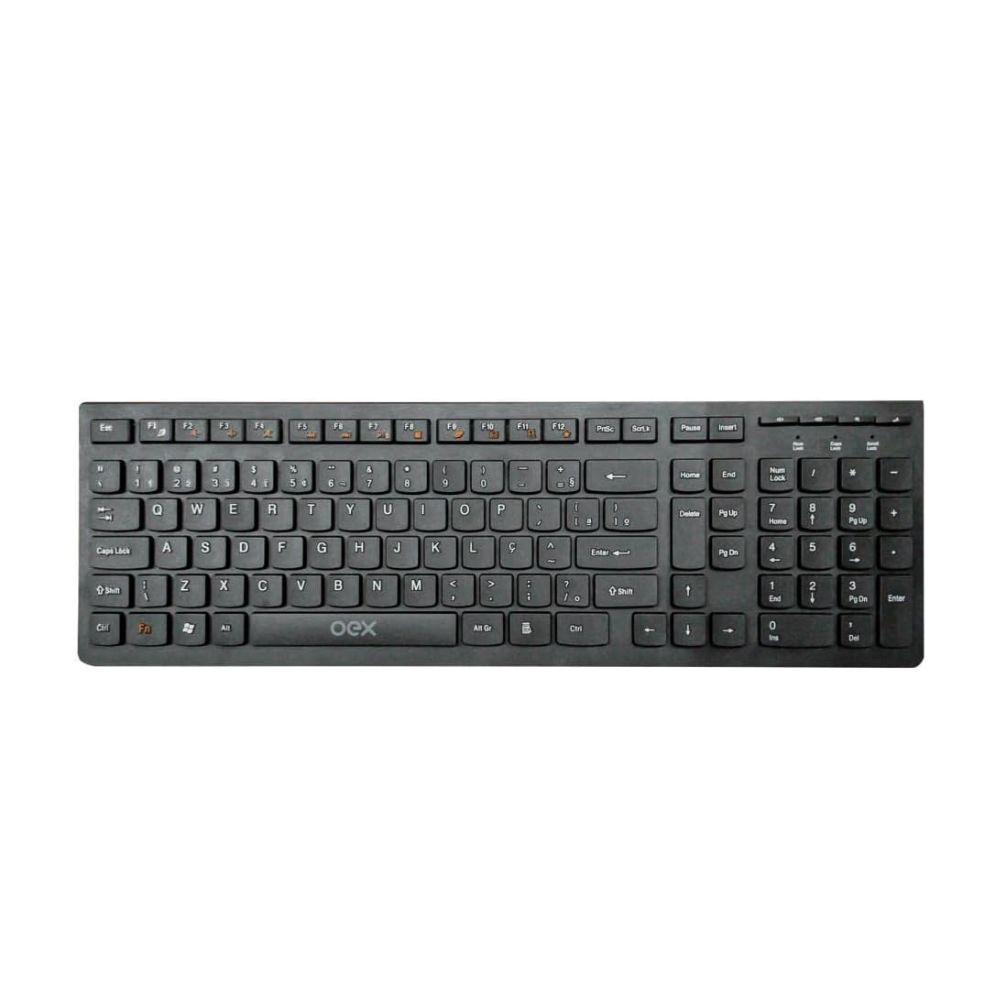 TECLADO USB MULTIMIDIA FLAT ABNT2 TC300 PRETO OEX