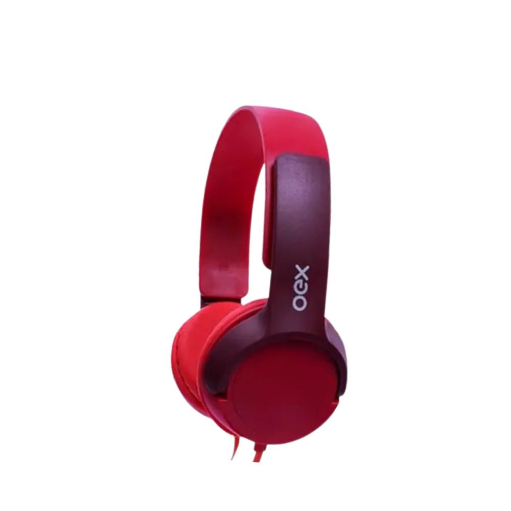 FONE DE OUVIDO HEADPHONE TEEN P2 C/ MICROFONE HP303 VERMELHO OEX