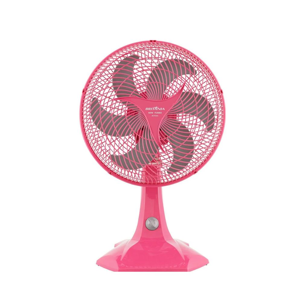 VENTILADOR DE MESA MAXX FORCE TURBO 60W 6P 30CM 127V BVT304 ROSA BRITANIA