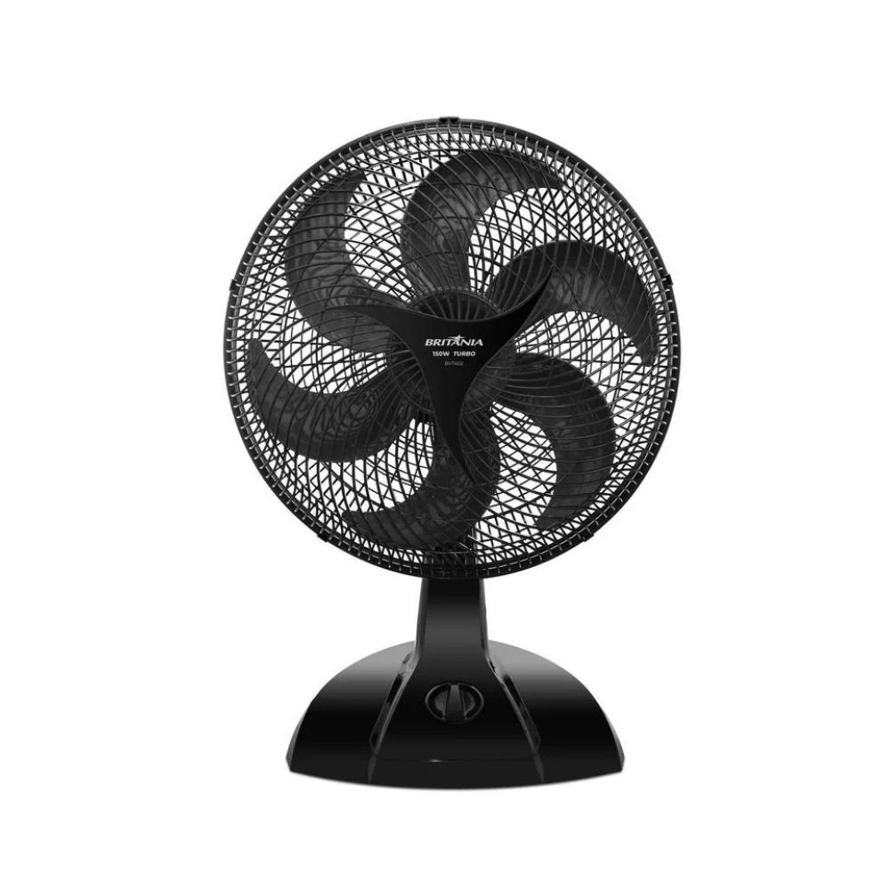 VENTILADOR DE MESA MAXX FORCE TURBO 150W 6P 40CM 127V BVT402 PRETO BRITANIA