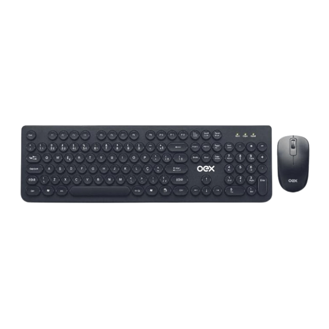 KIT TECLADO E MOUSE POP+ 800/1200/1600DPI TM410 PRETO OEX