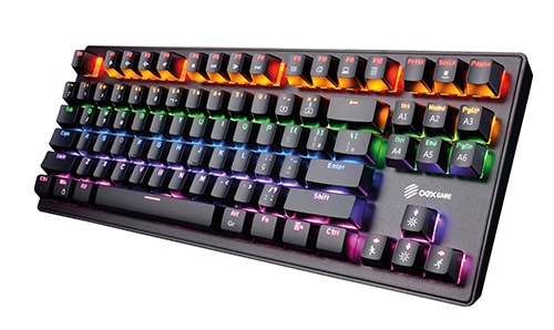 TECLADO USB MULTIMIDIA GAMER LED SPECTRUM TC602 PRETO OEX