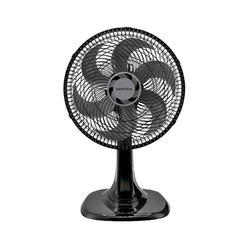 VENTILADOR DE MESA TURBO 6P 30CM PRETO 220V PRETO PREMIUM VENTISOL