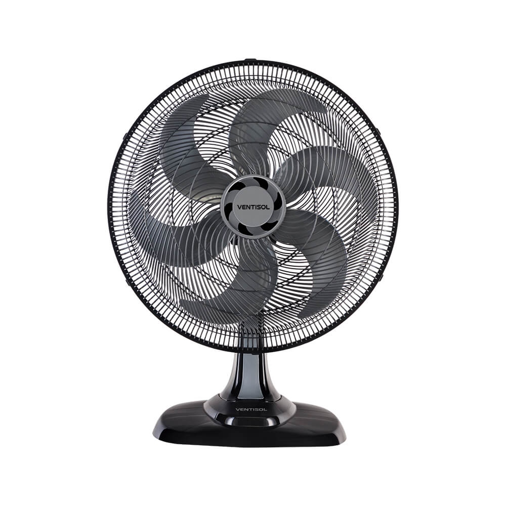 VENTILADOR DE MESA TURBO 6P 50CM 220V PRETO PREMIUM VENTISOL