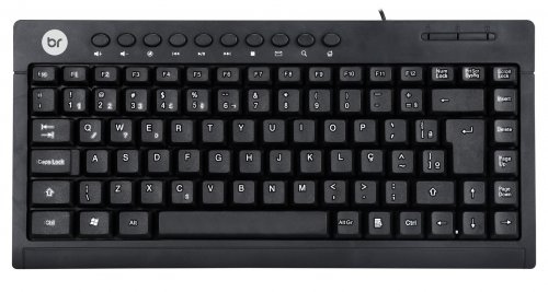 TECLADO USB MULTIMIDIA MINI 0505 PRETO BRIGHT