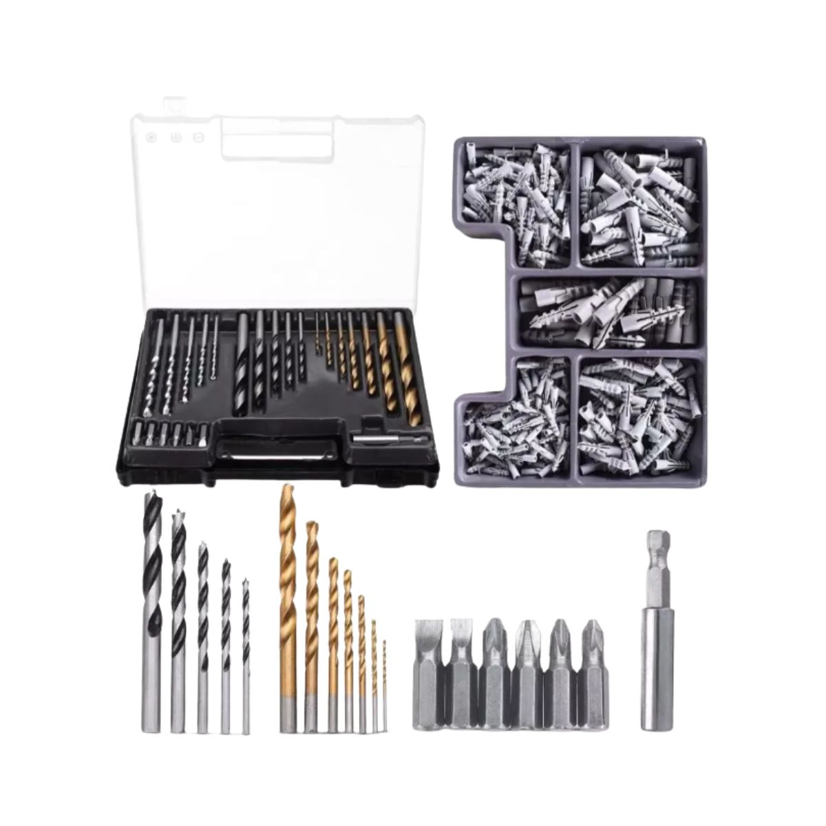 KIT DE BROCAS + BUCHAS COM 300PCS MAX DRILL TITANIUM