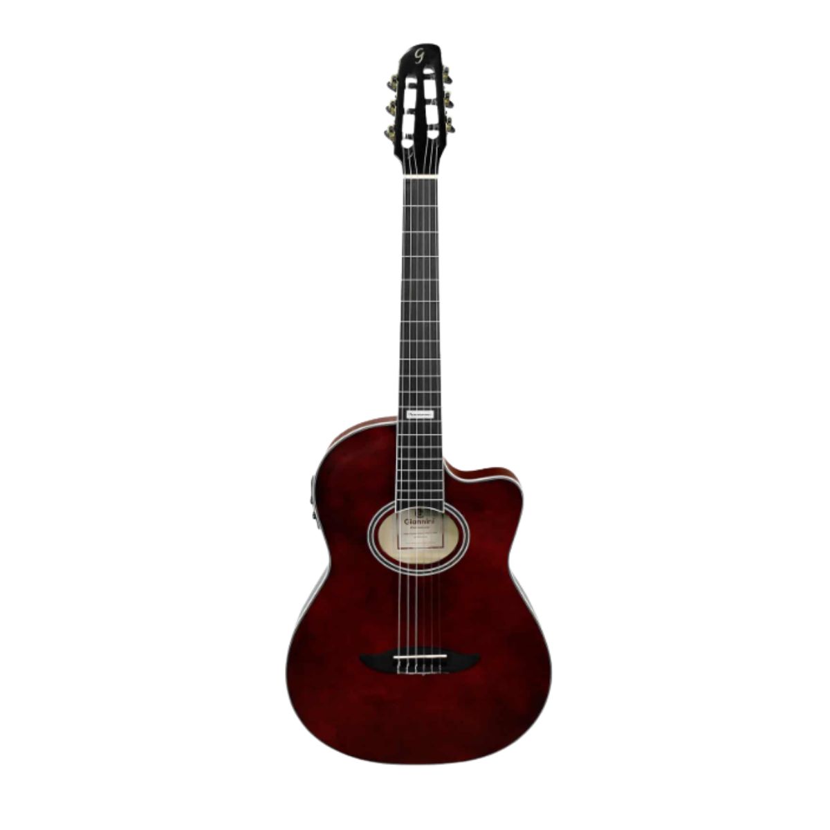 VIOLAO ELETROACUSTICO NAILON PERFORMANCE GNF-3 CEQ TRANSLUCENTE DARK WINE (TDW) GIANNINI