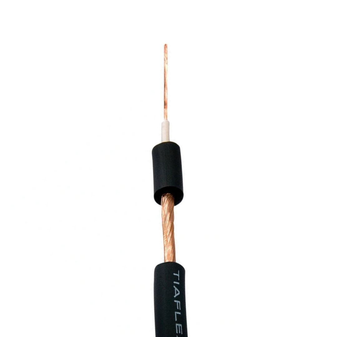 CABO GUITARRA C/ BLINDAGEM ESPIRAL 1X0.20 6MM PRETO ESP ROL 100M TIAFLEX